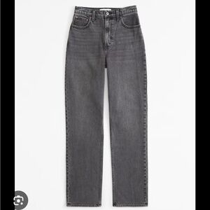 Abercrombie & Fitch Women's Straight Leg Jeans - Dark Gray